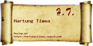 Hartung Tímea névjegykártya