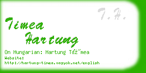 timea hartung business card